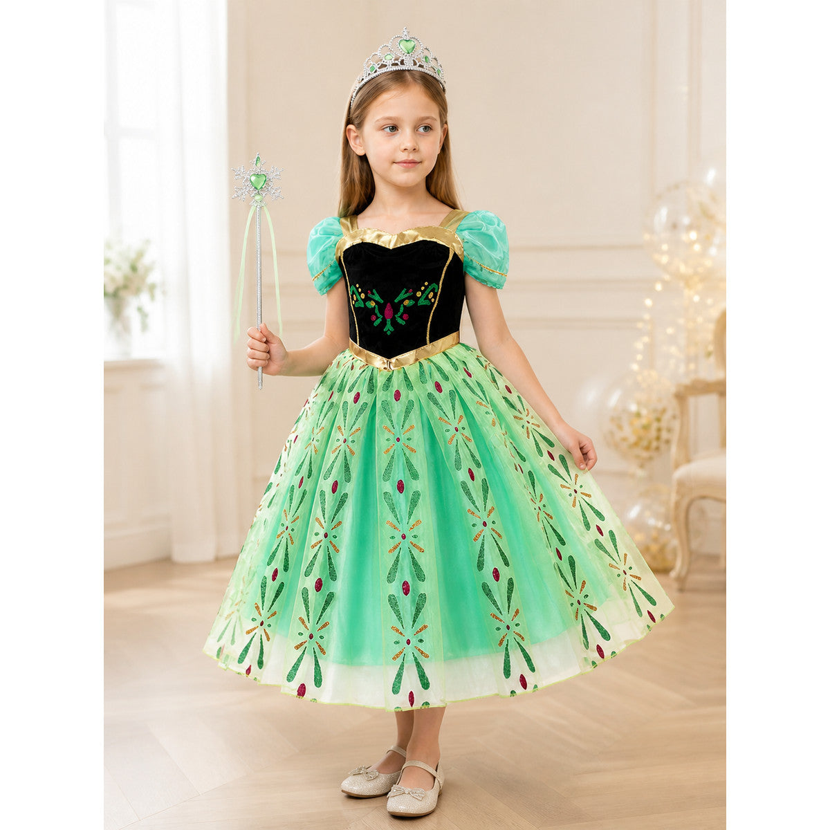 Princess Costume with Crown and Magic Wand lifestyle view