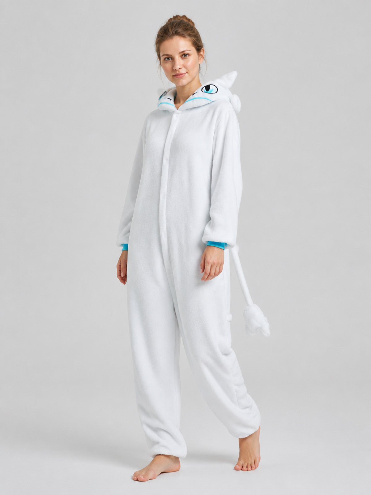 Flannel Husky Hooded Pajama Jumpsuit product detail