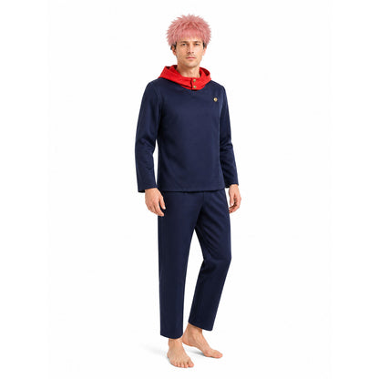 Hooded Cosplay Costume with Pants and Wig Costume Wigs detail