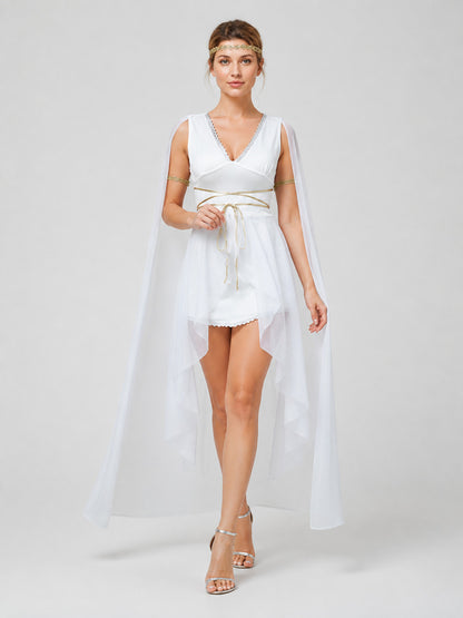 Egyptian-Style Cosplay Costume — White Dress with Cape product detail