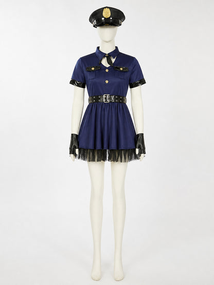 Women's Police Costume, Fitted Carnival Dress