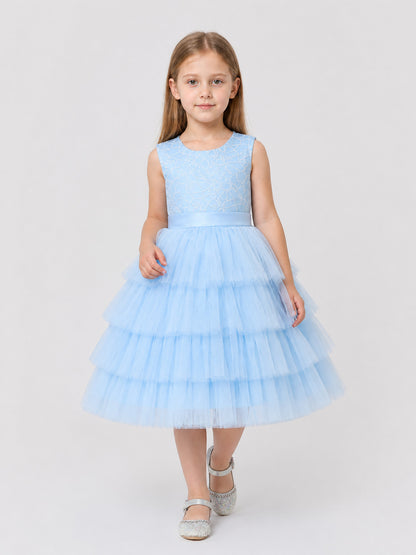 European Tulle Tutu Dress for Girls’ Birthday Celebrations