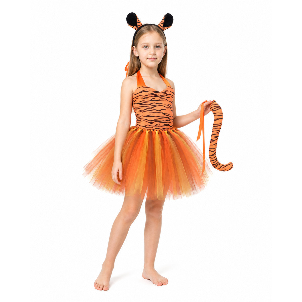 Tiger Costume with Full Skirt, Ears, and Tail Costumes detail