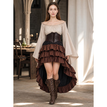 Pirate Costume with Corset and Skirt