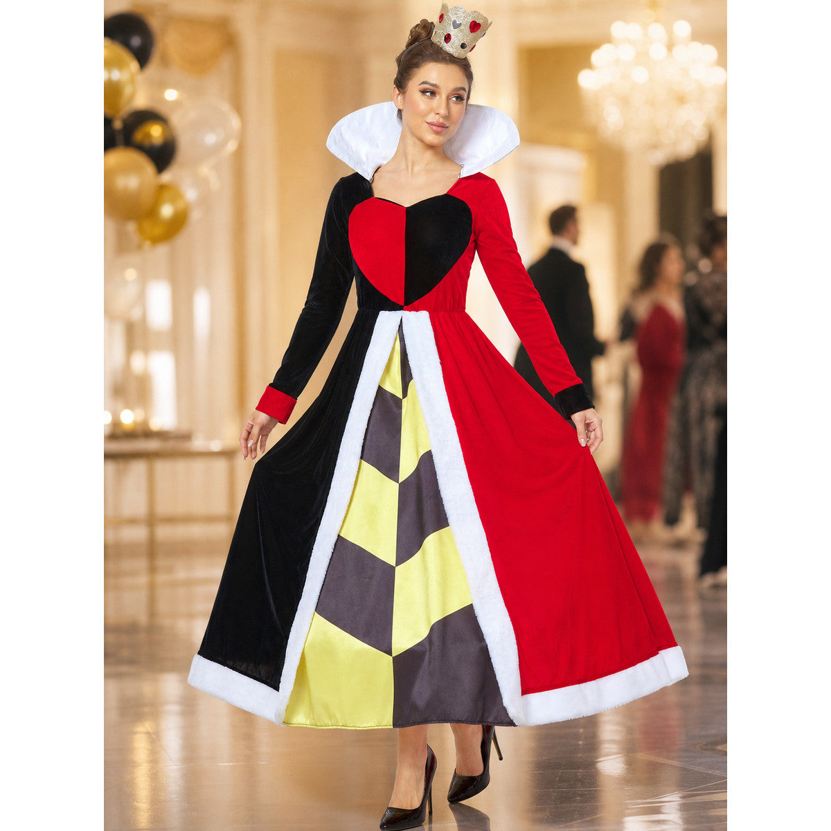 Long Red Queen Carnival Dress