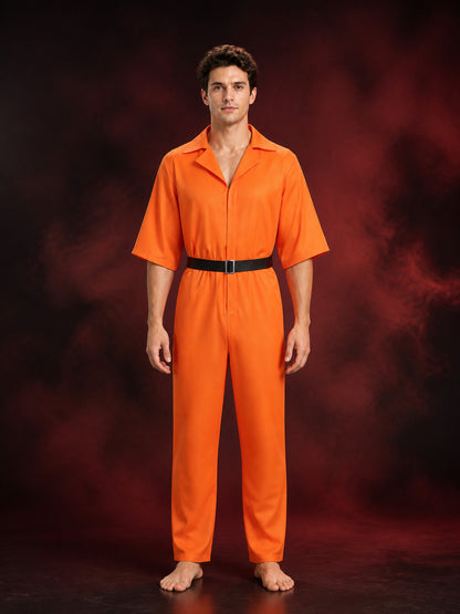Orange Prisoner Jumpsuit for Halloween Cosplay main product view