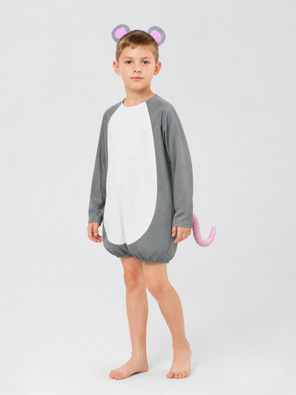 Gray Mouse Onesie with Ears and Tail product detail