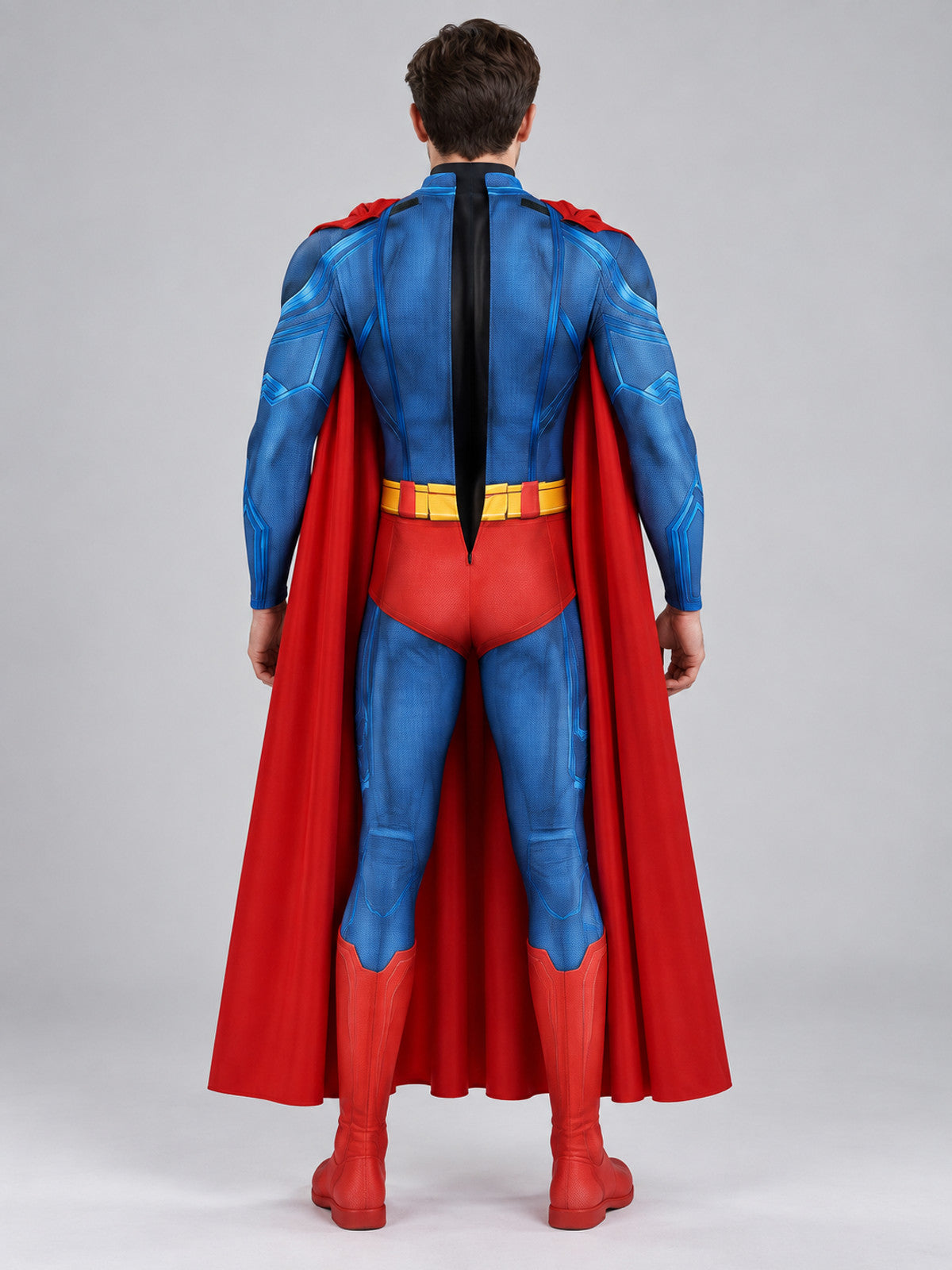 Superhero Costume for Cosplay with Cape and Emblem
