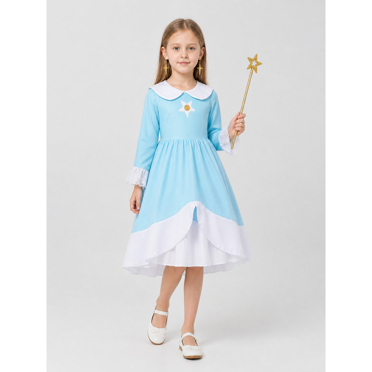 Children's Princess Costume with Star Pattern for Halloween Costumes detail