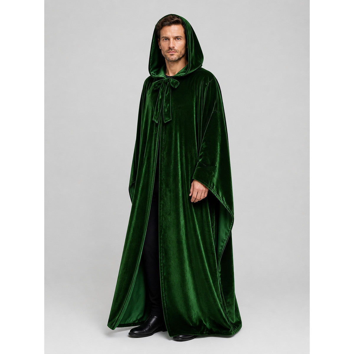 Green Hooded Death Cosplay Cloak for Halloween Costume Capes detail