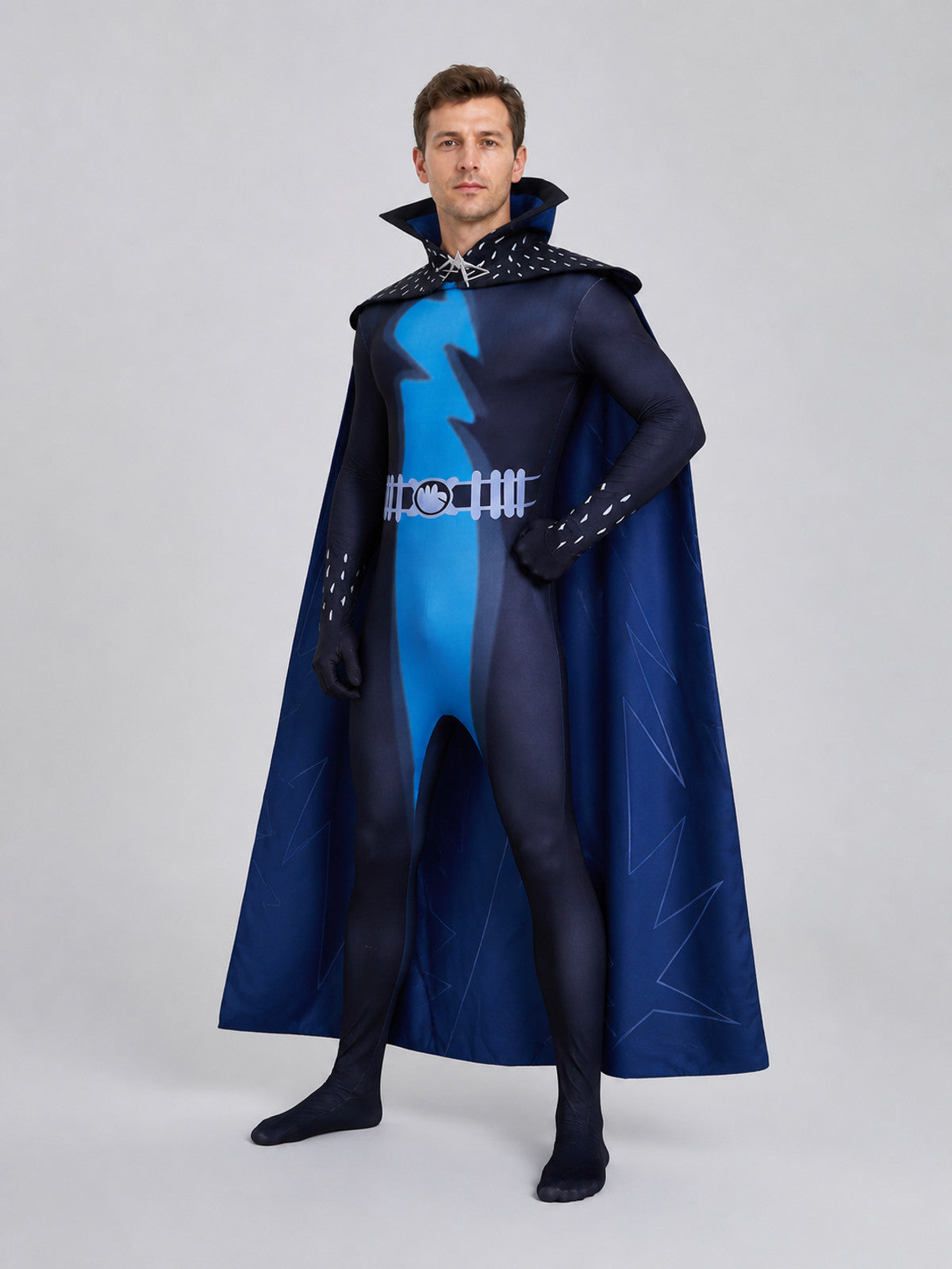 Megamind Cosplay Jumpsuit with Polyester Cape Costume Capes detail