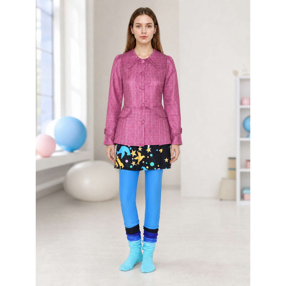 Luna Lovegood cosplay costume set with glasses lifestyle