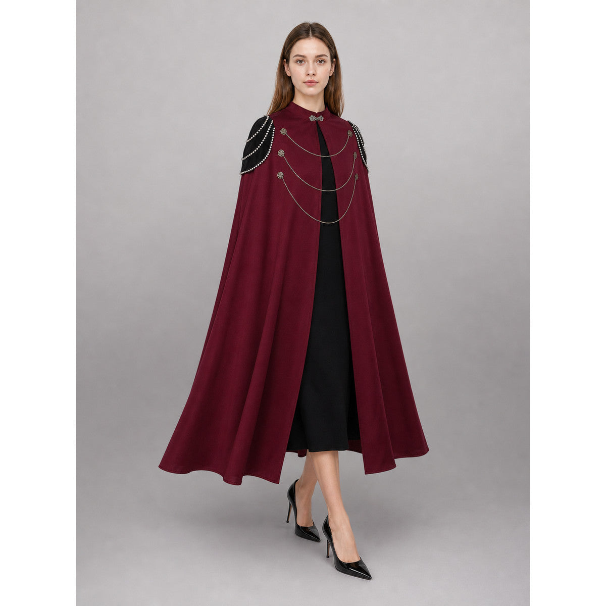 Long Burgundy Carnival Cloak with Hood occasion guide