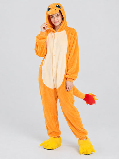 Dinosaur Face Hooded Kigurumi Jumpsuit