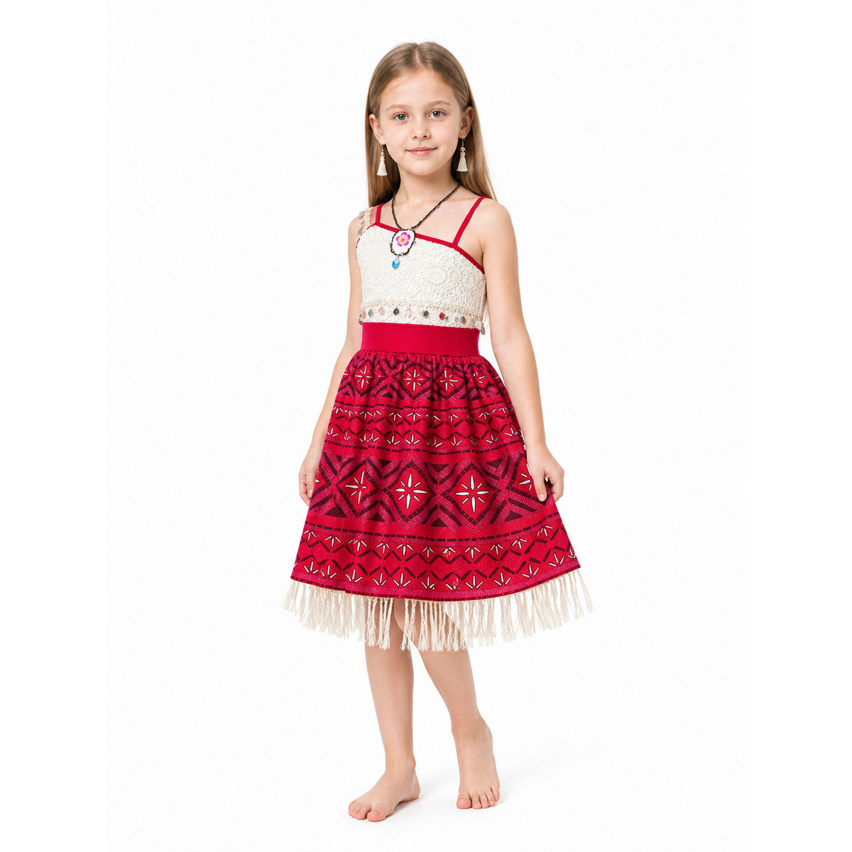 Moana Carnival Costume Dress with Ethnic Pattern Costume Dresses detail