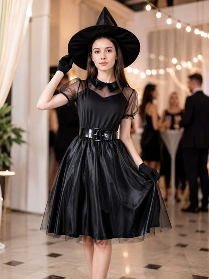 Witch Costume with Dress, Hat, and Gloves lifestyle view
