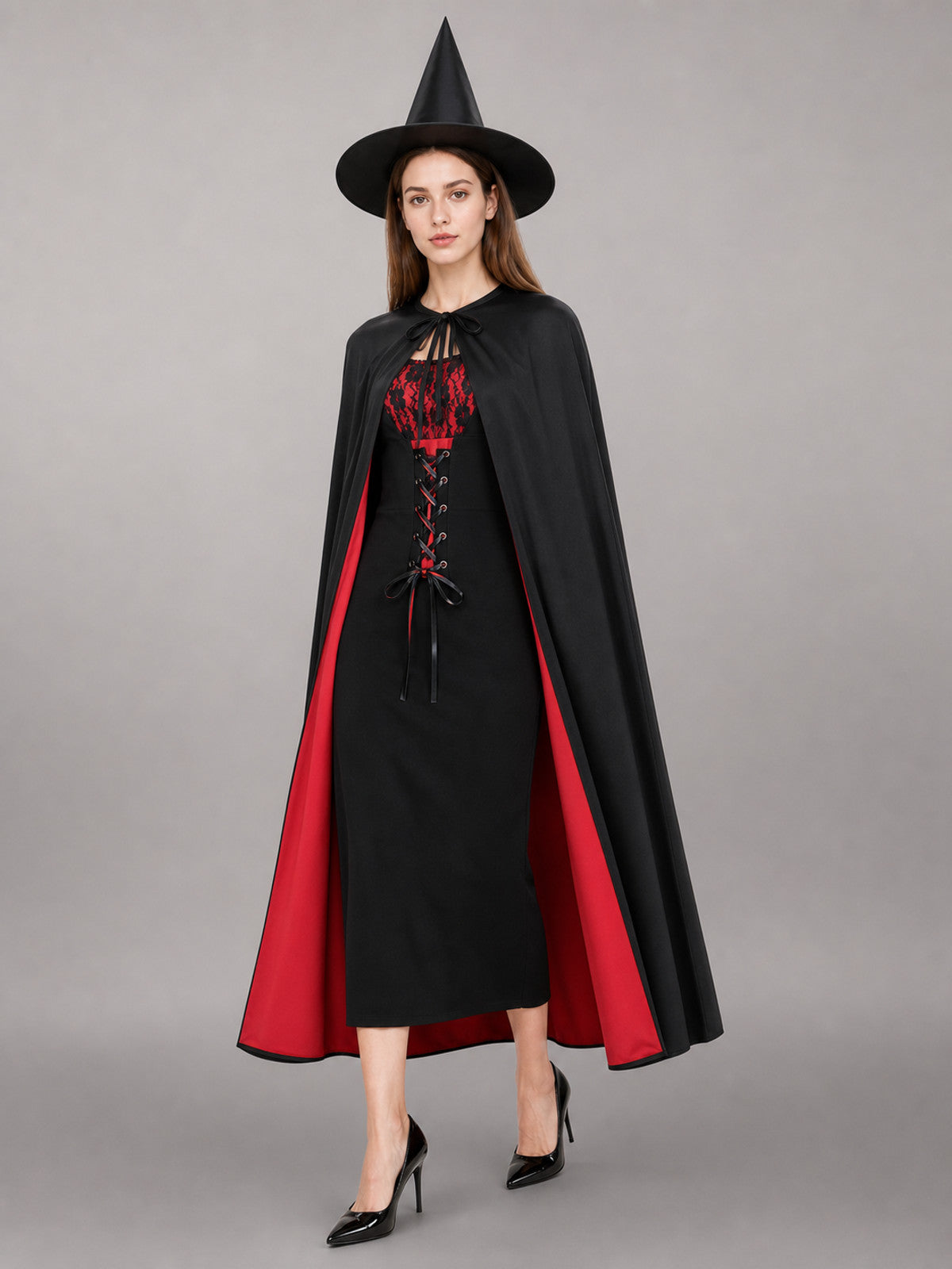 Halloween Witch Costume Dress with Hat
