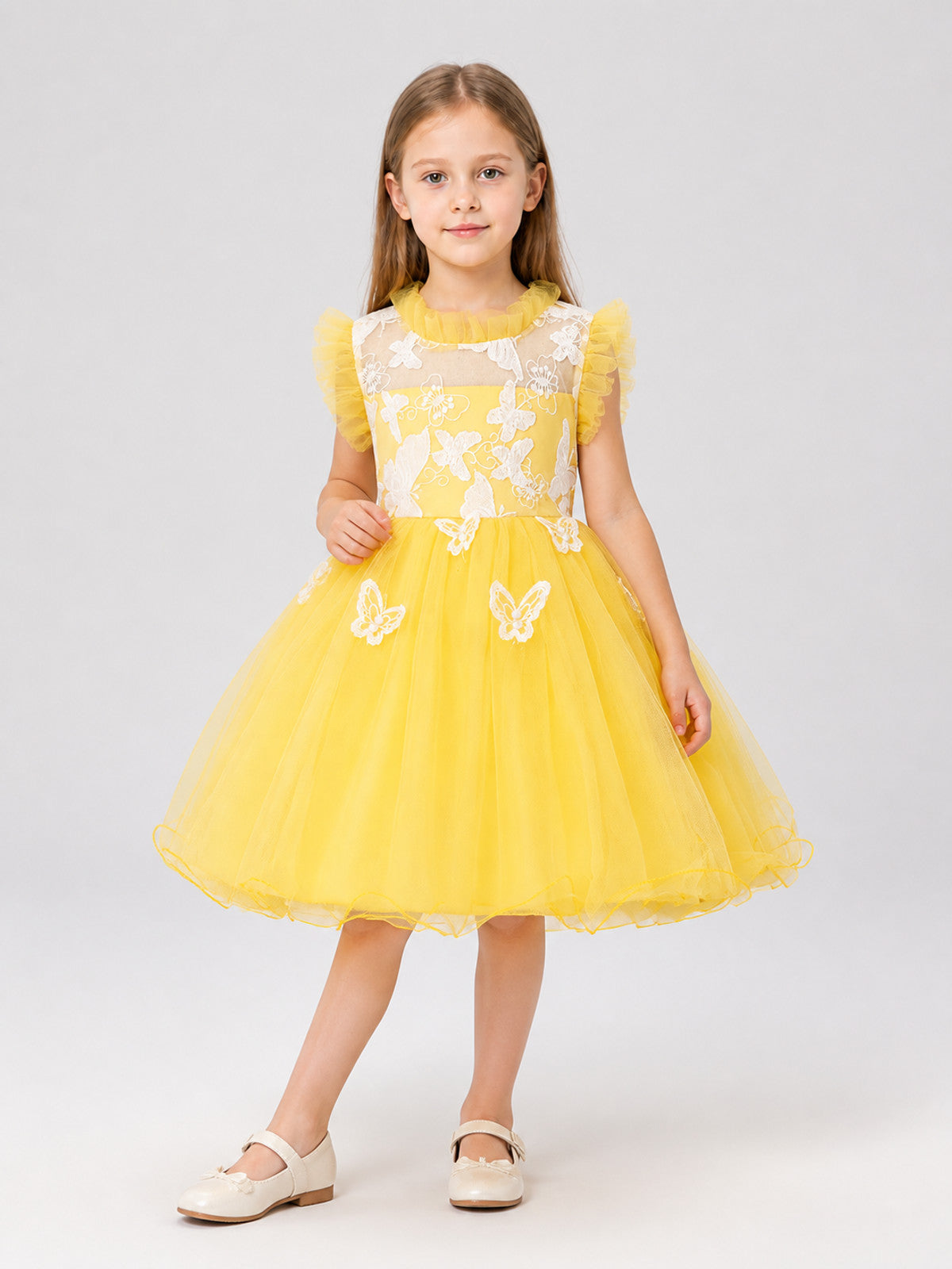 Princess Party Dress with Stand Collar Costume Dresses detail