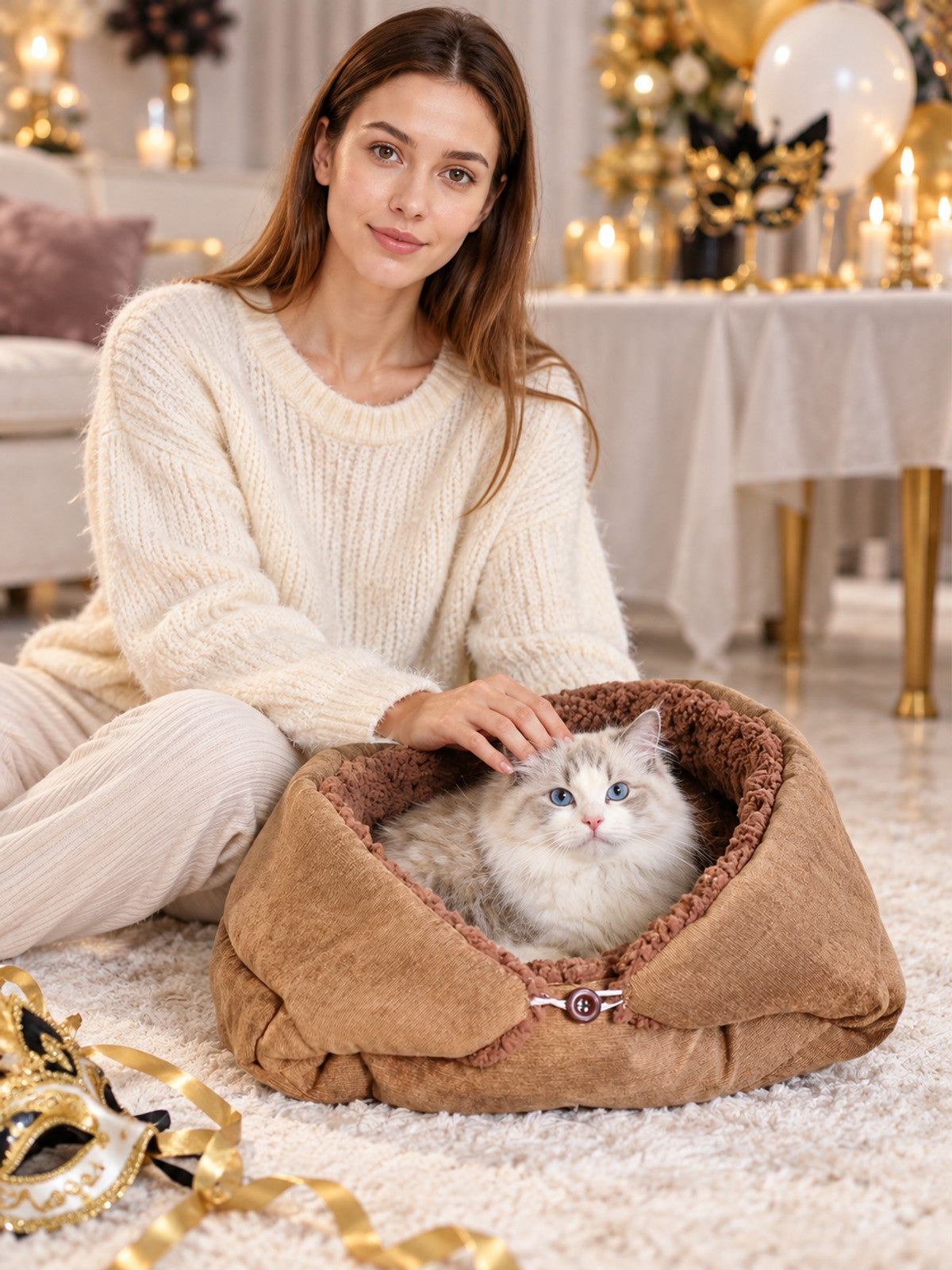 Folding Mat Bed for Pets lifestyle view