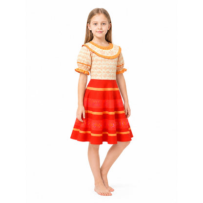 Costume Dress with a Full Circle Skirt and Puff Sleeves Costume Dresses detail