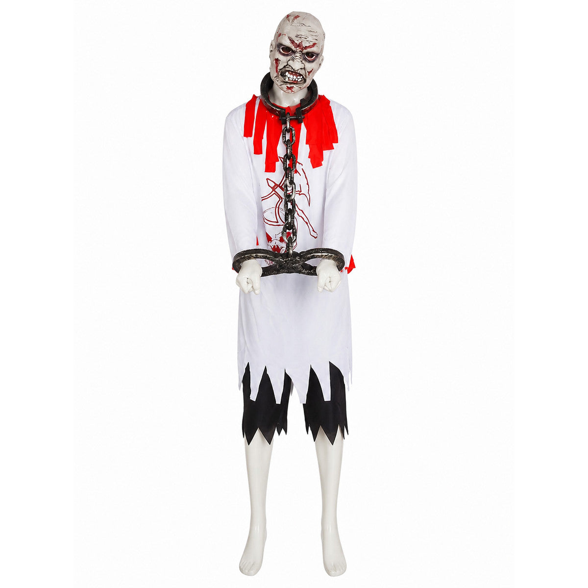 Long Zombie Costume with Chain and Blood Effect Costumes detail