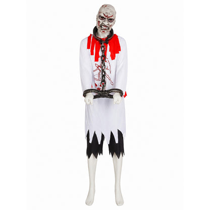Long Zombie Costume with Chain and Blood Effect Costumes detail