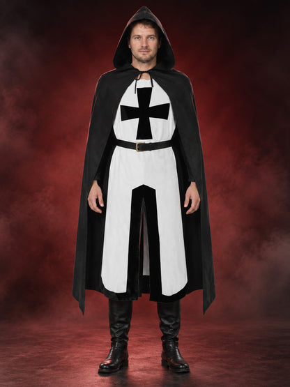 Medieval Knight Carnival Costume with Cross and Cape