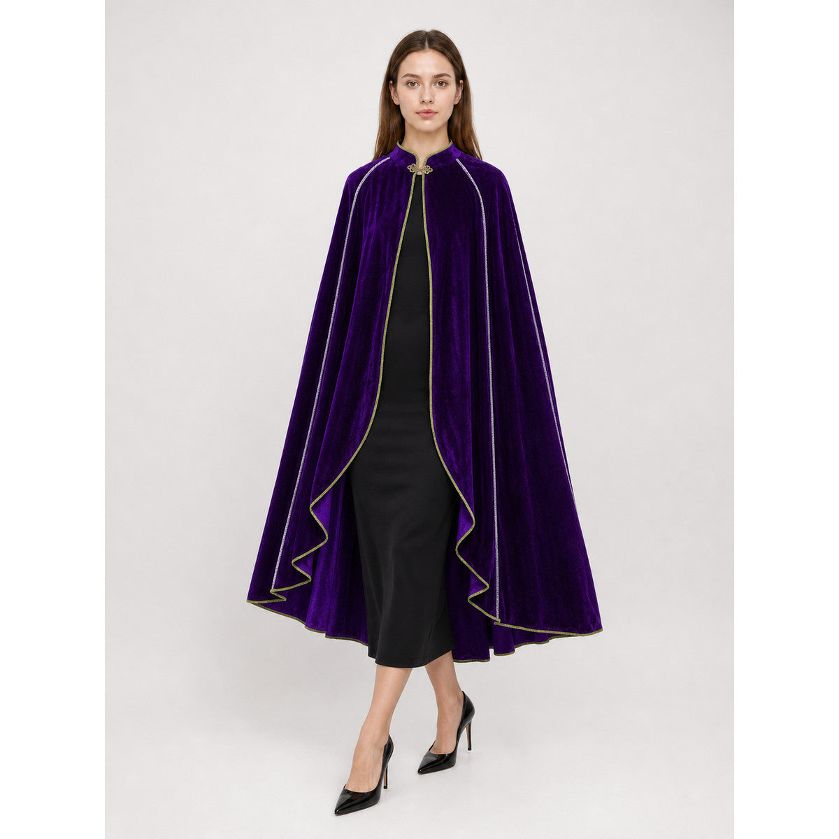 Purple Carnival Cloak with Hood lifestyle