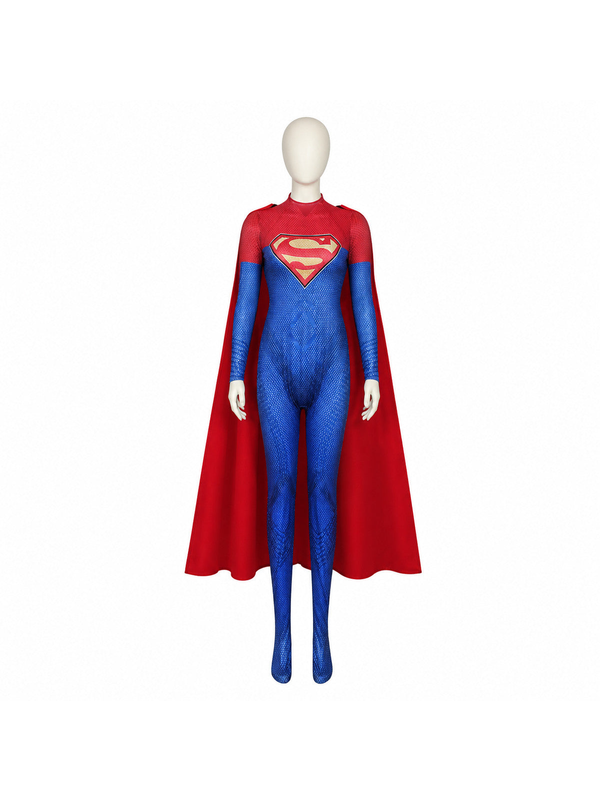 Cosplay Jumpsuit with Cape and Chest Emblem