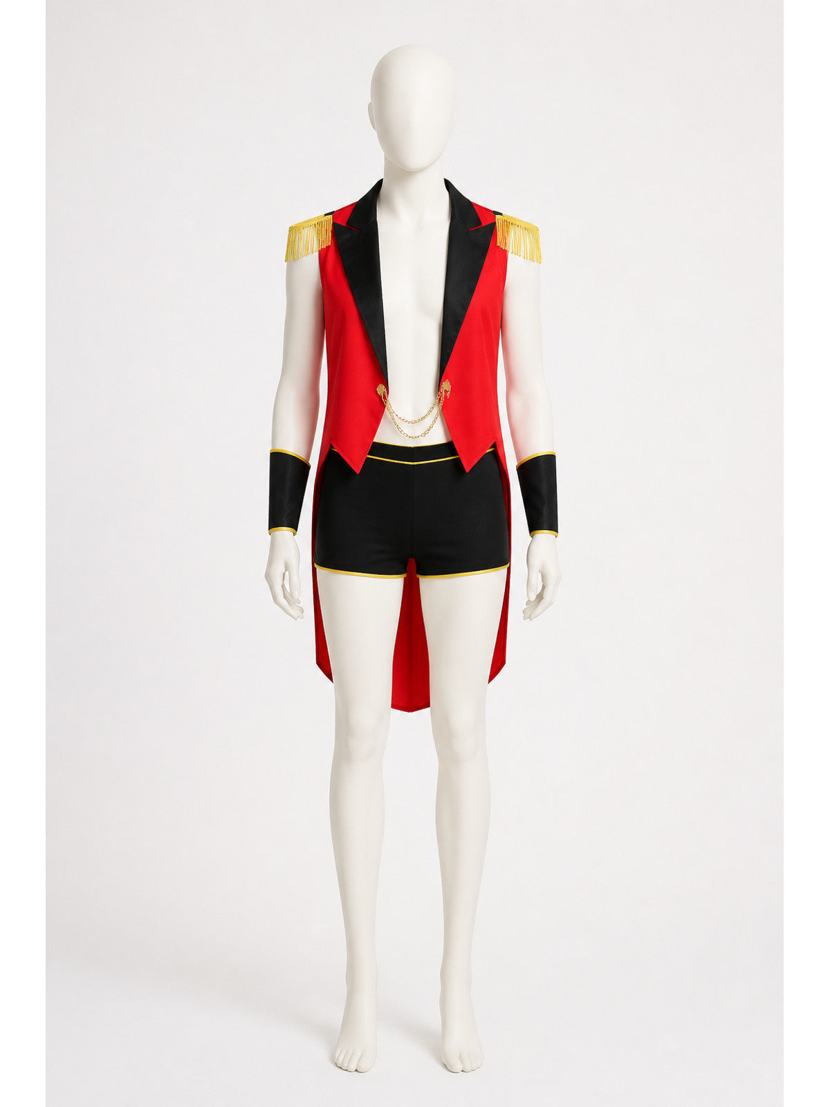 Pirate costume with a red vest and black shorts Costumes detail