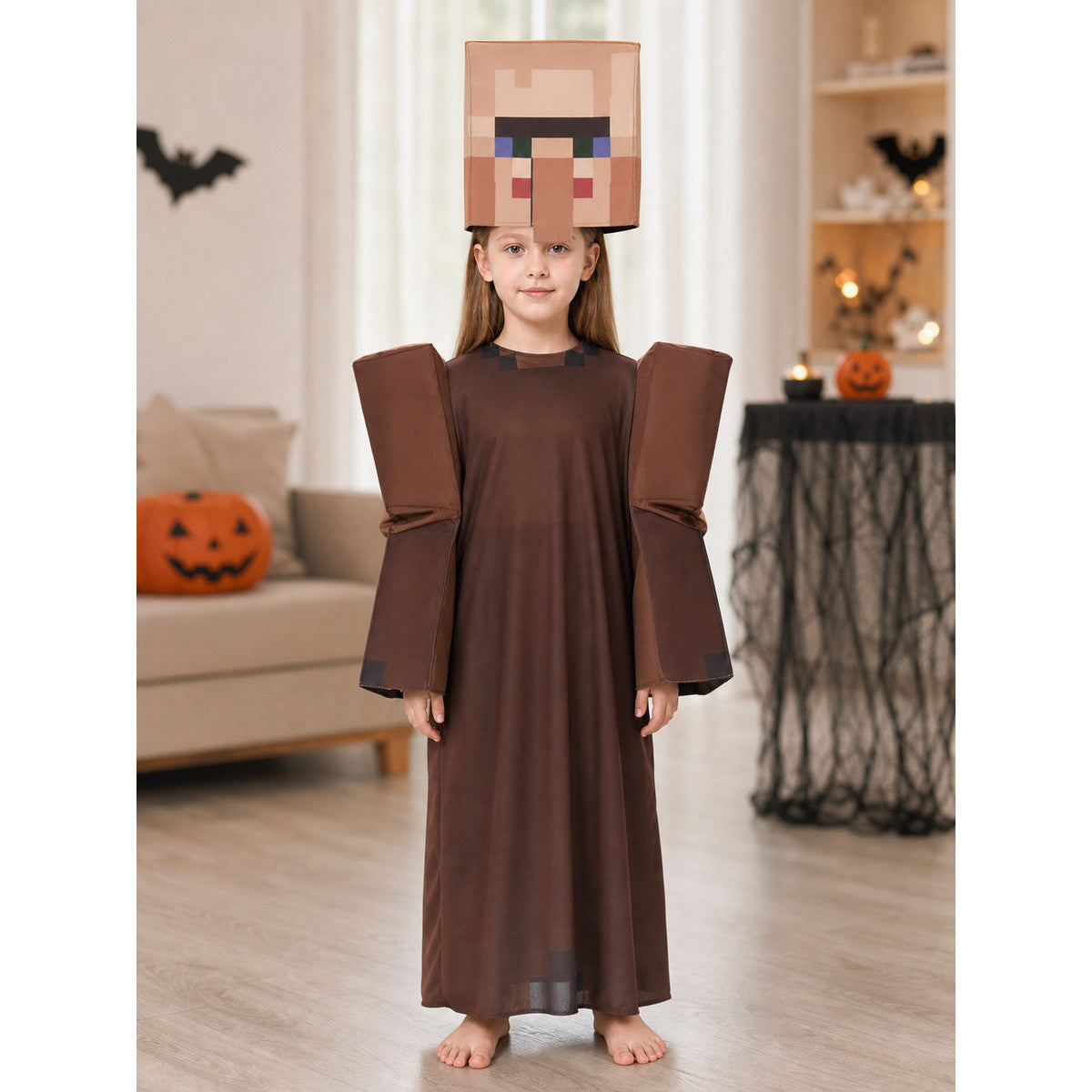 Minecraft Character Cosplay Costume, Pixelated lifestyle view