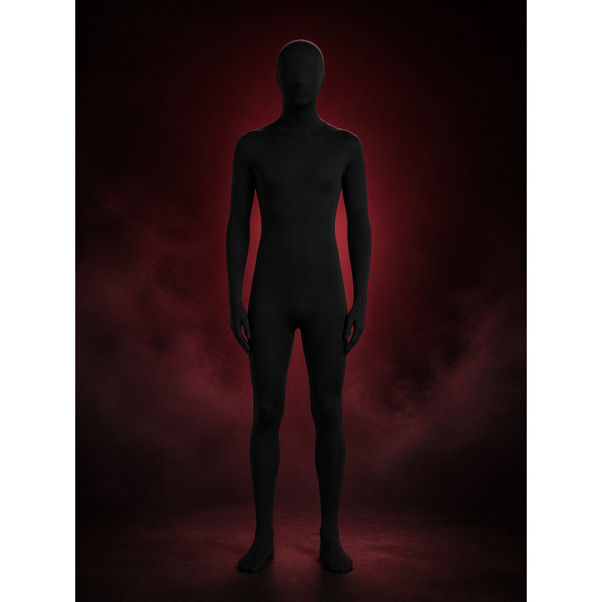 Black Hooded Invisible Man Bodysuit Costume for Halloween main product view
