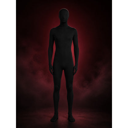 Black Hooded Invisible Man Bodysuit Costume for Halloween main product view