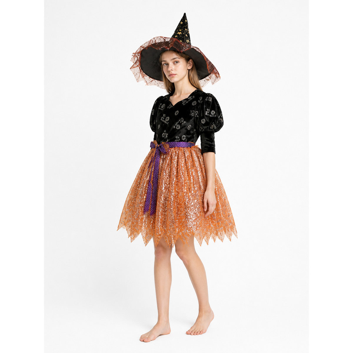 Halloween Dress with Full Skirt and Hat Costume Dresses detail