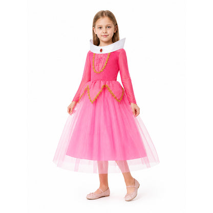 Princess Dress with White Collar and Full Skirt Costume Dresses detail