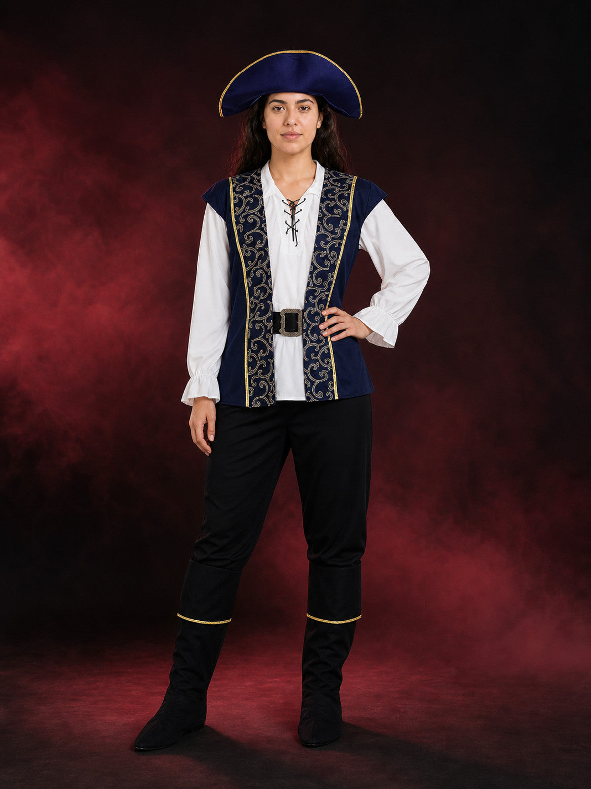 Caribbean-Style Pirate Costume for Carnival and Cosplay main product view