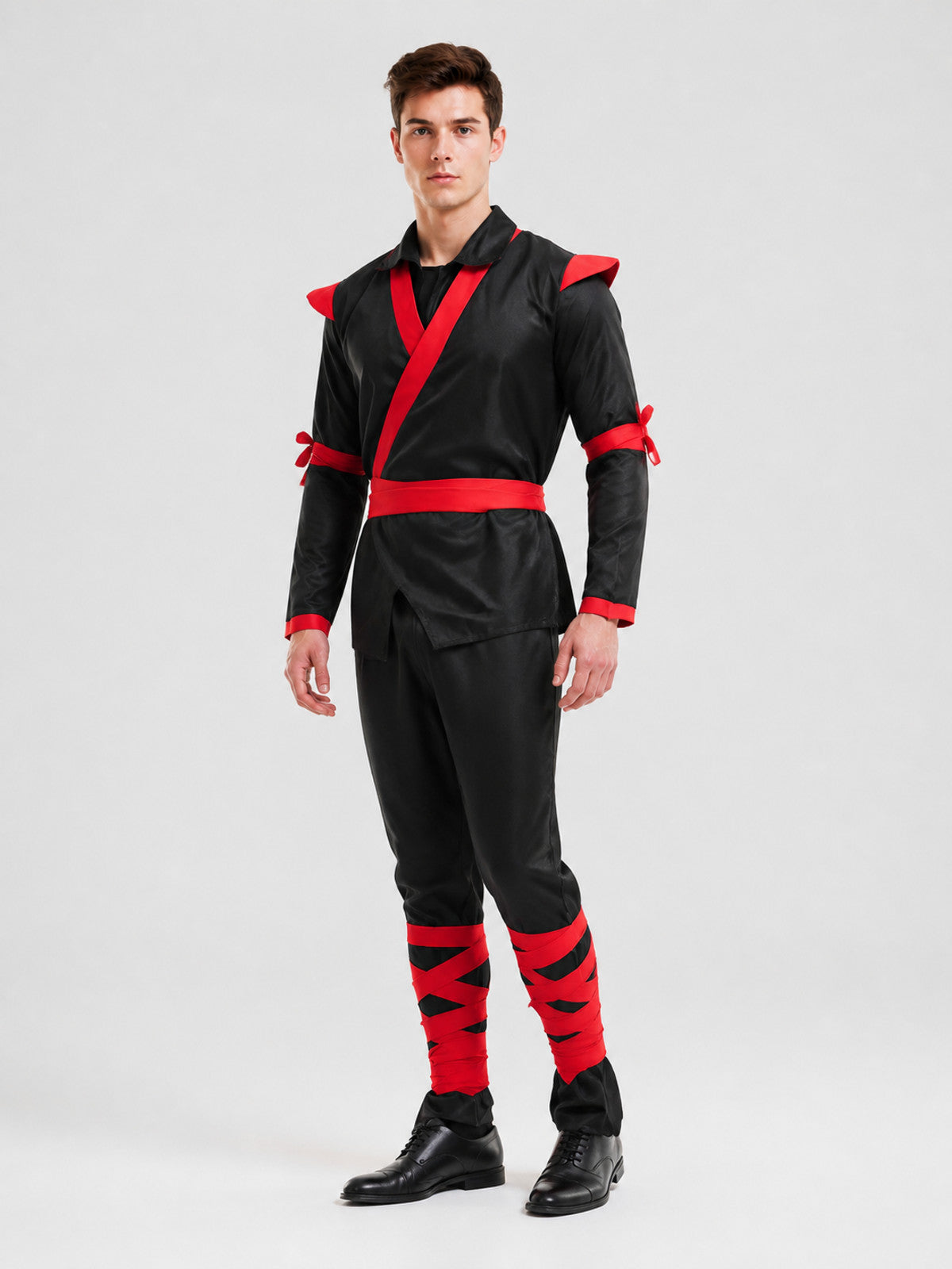 Hooded Ninja Costume, Black and Red, M–XL product detail
