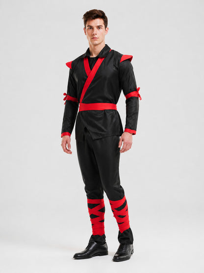 Hooded Ninja Costume, Black and Red, M–XL product detail