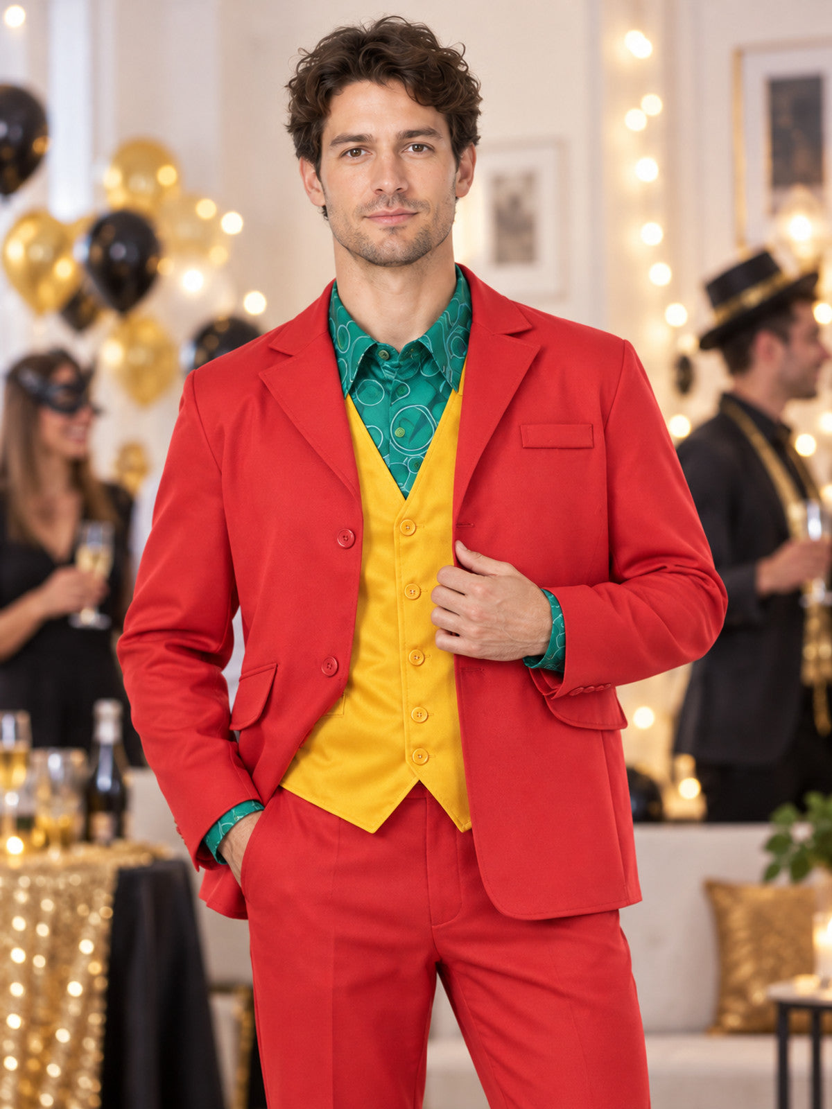 Costume Set: Blazer, Vest, Shirt, and Pants