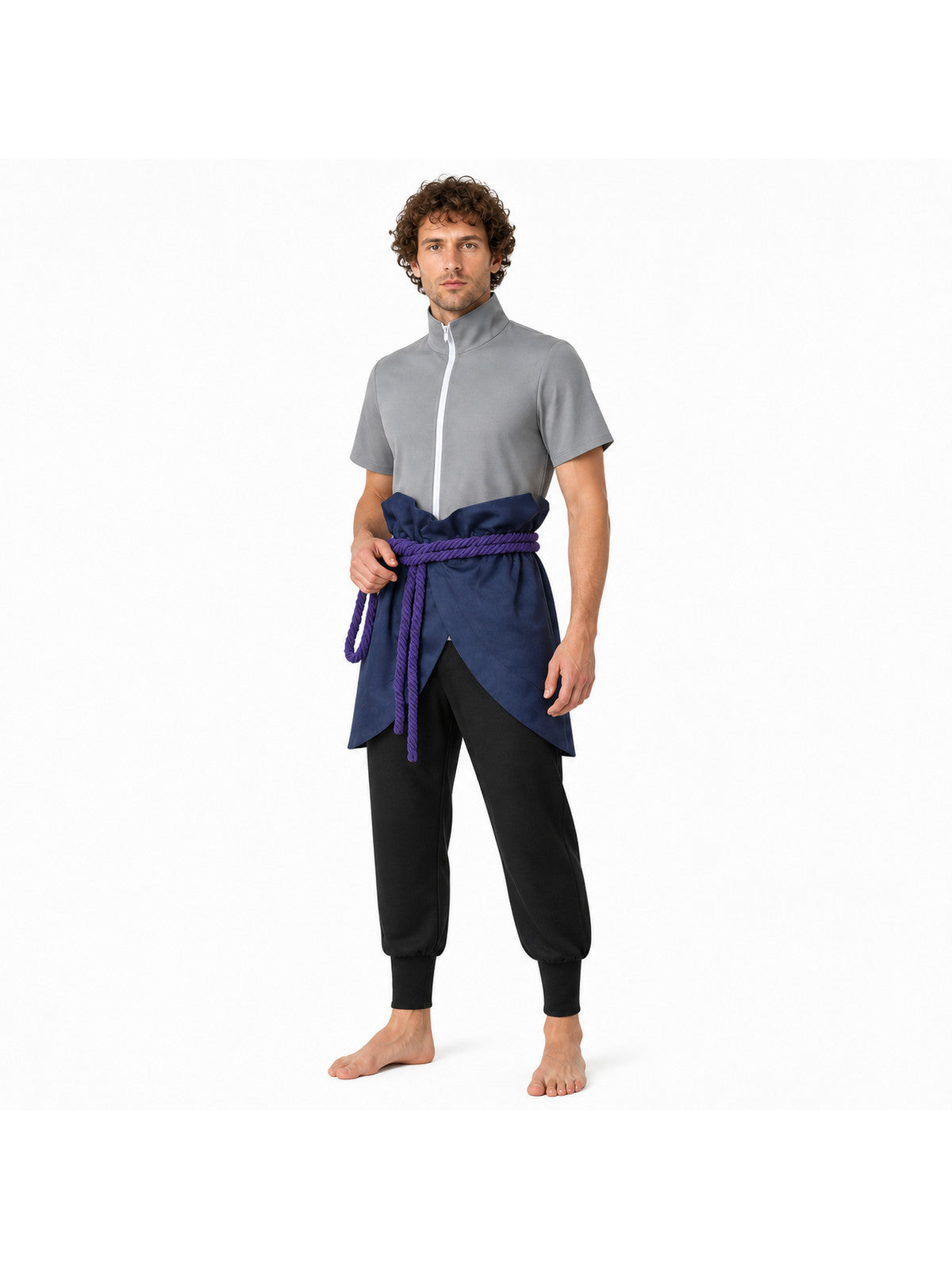 Sasuke Naruto Cosplay Costume Set with Belt