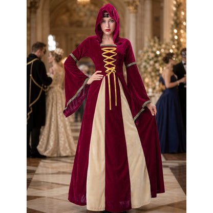 Vintage Court Dress with Hood and Lacing