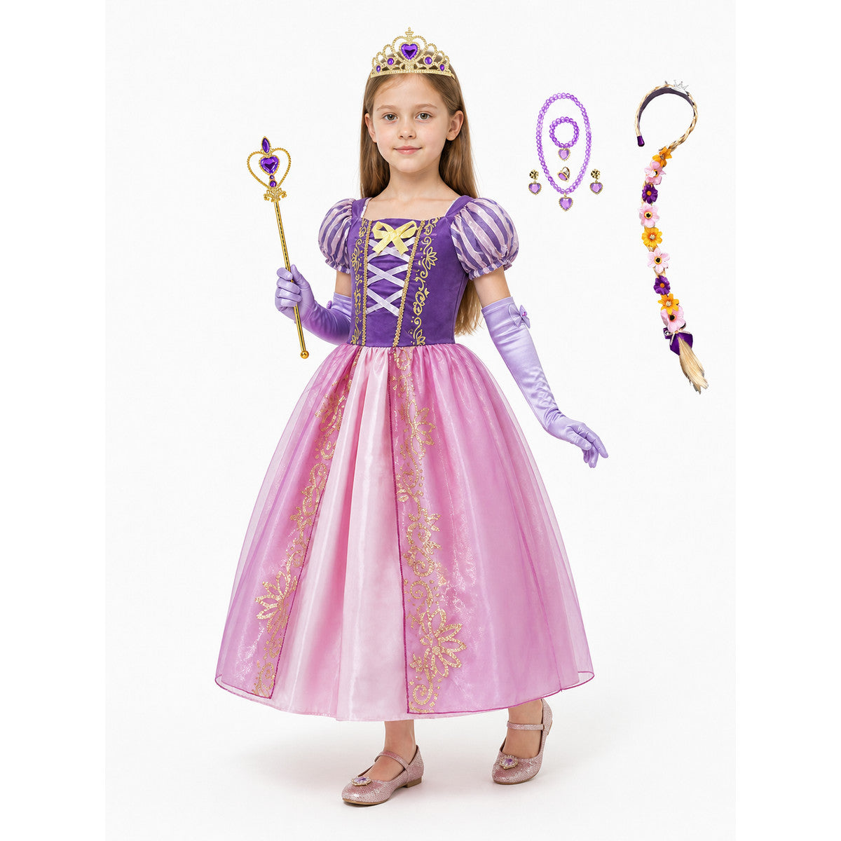 Rapunzel Children's Carnival Costume with Accessories Costume Accessories detail