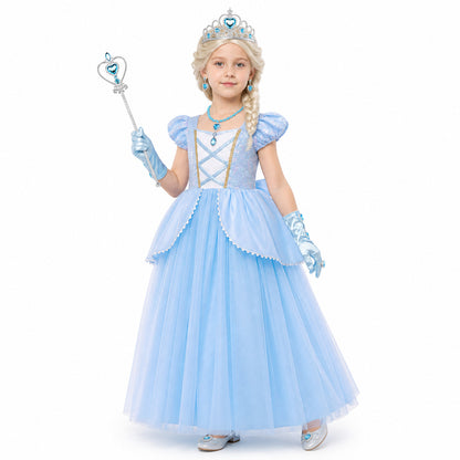 Princess Costume with Crown and Accessories