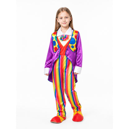 Children’s Clown Costume with Purple Jacket and Bow Tie product detail