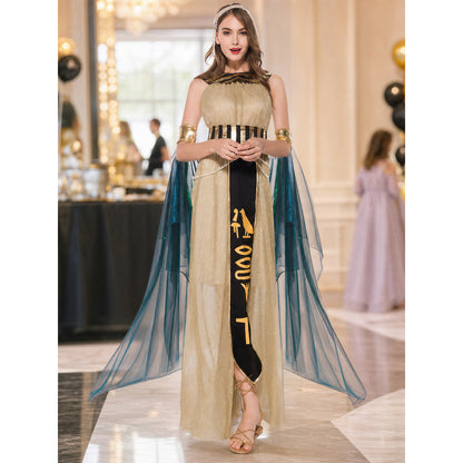 Cleopatra Cosplay Costume with Dress and Cape