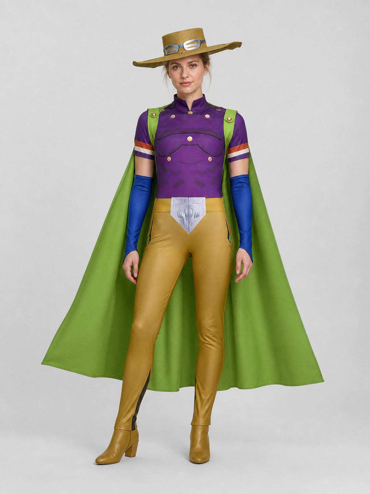 Gyro Zeppeli Cosplay Costume: Jumpsuit, Cape, Hat Costume Capes detail
