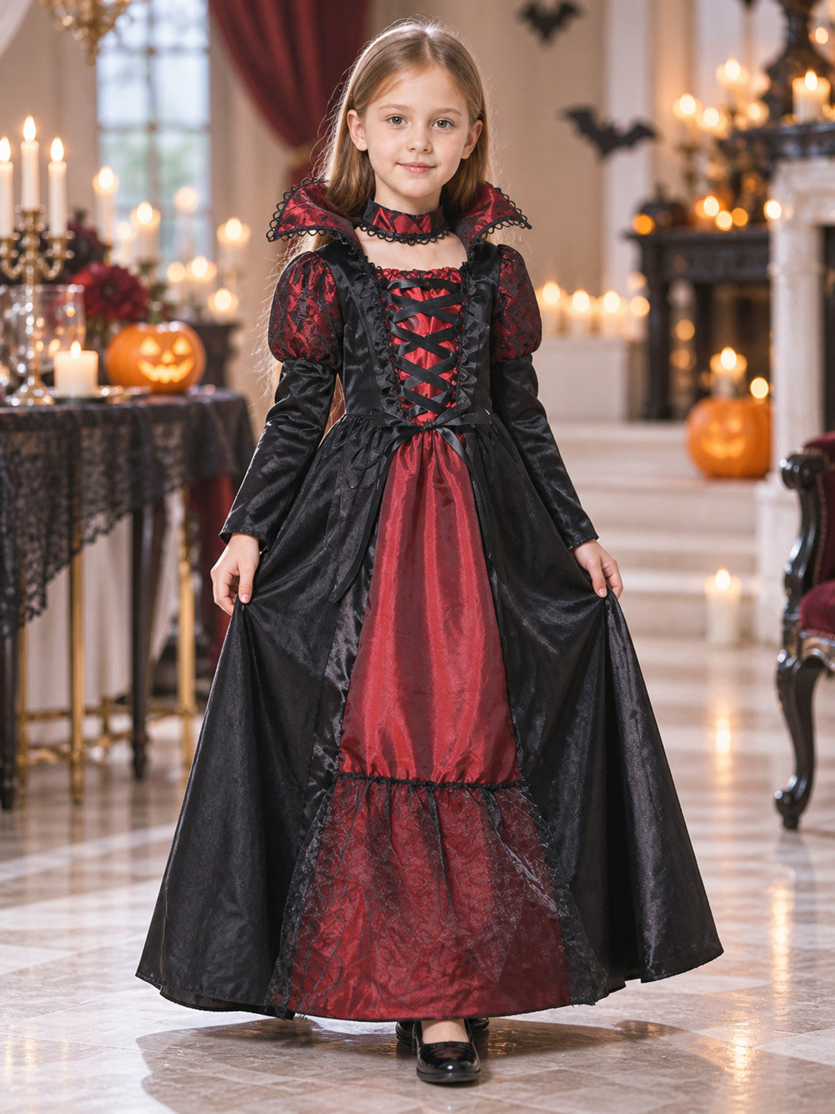 Girls' Vampire Costume Dress lifestyle view