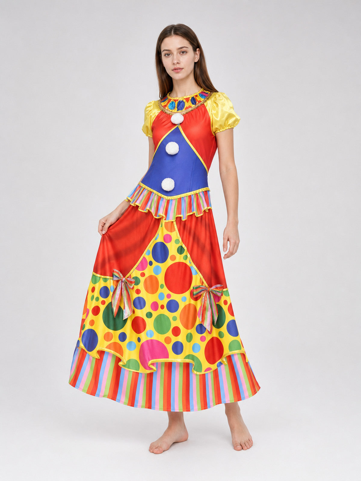 Clown Costume Dress for Parties and Stage Performances