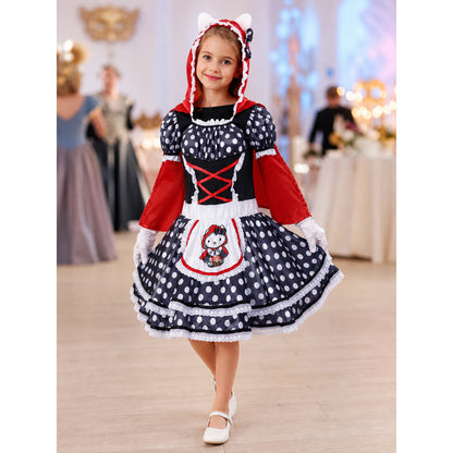 Costume Dress with Hood and Gloves