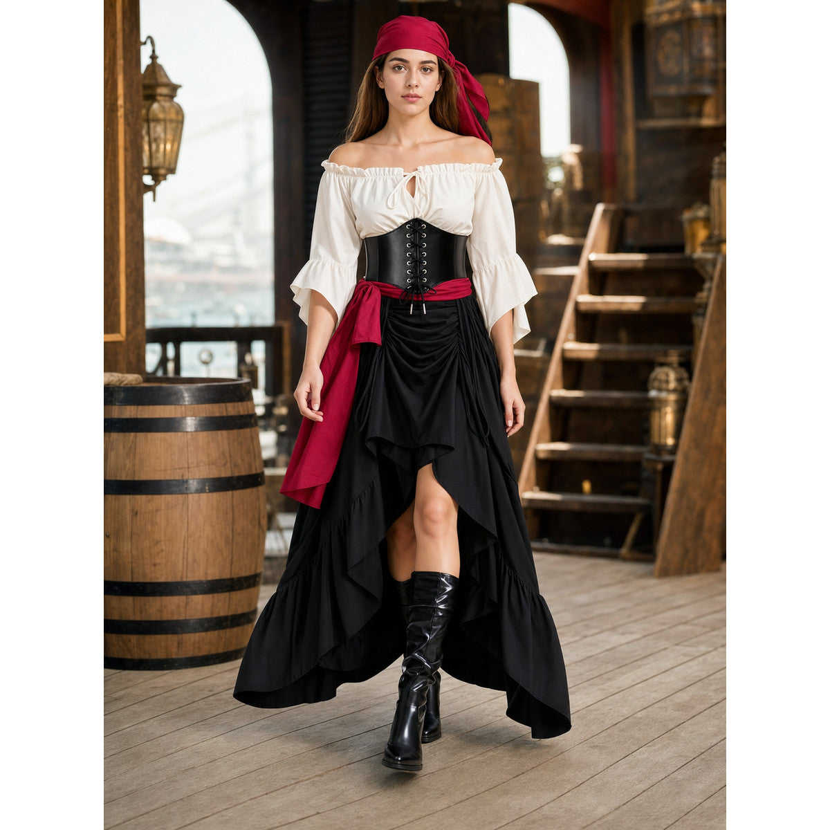 Pirate-Style Costume with Corset lifestyle view
